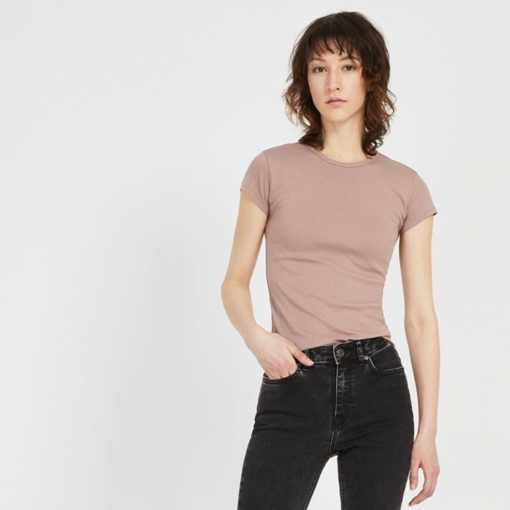 The Baby Rib Good Cotton Tee in Bark